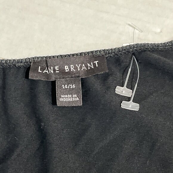 Lane Bryant Jumpsuit Womens 14/16 Silver Metallic One Shoulder Jersey Knit Party - Picture 9 of 9